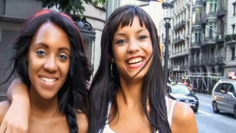 Threesome with Horny Ebony Latina in Barcelona