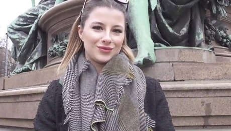 Dude picks up German girl Mia Minou for one night stand on camera