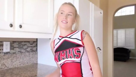 Blonde Cheerleader Layla Love On A Hard Cock