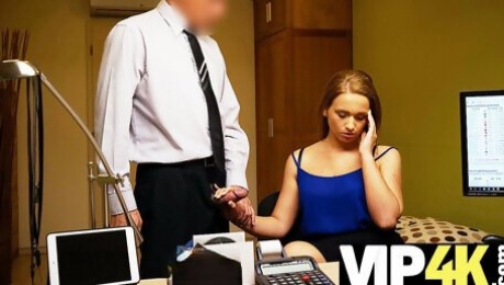Banker Is Ready To Help A Girl If She Gives Something In Return
